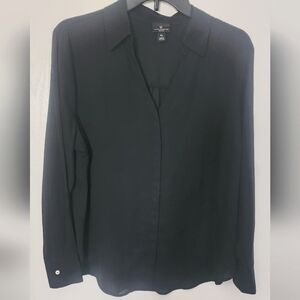 Button up blouse. Semi sheer, long sleeve
